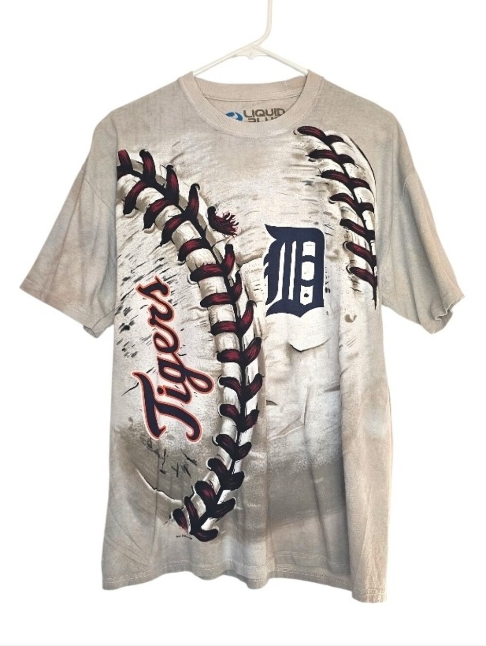 Liquid Blue Detroit Tigers Baseball T-Shirt Sz L